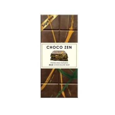 Choco Zen Sugar Free Pistachio Kunafa Dubai Chocolate Bar Milk, 190G